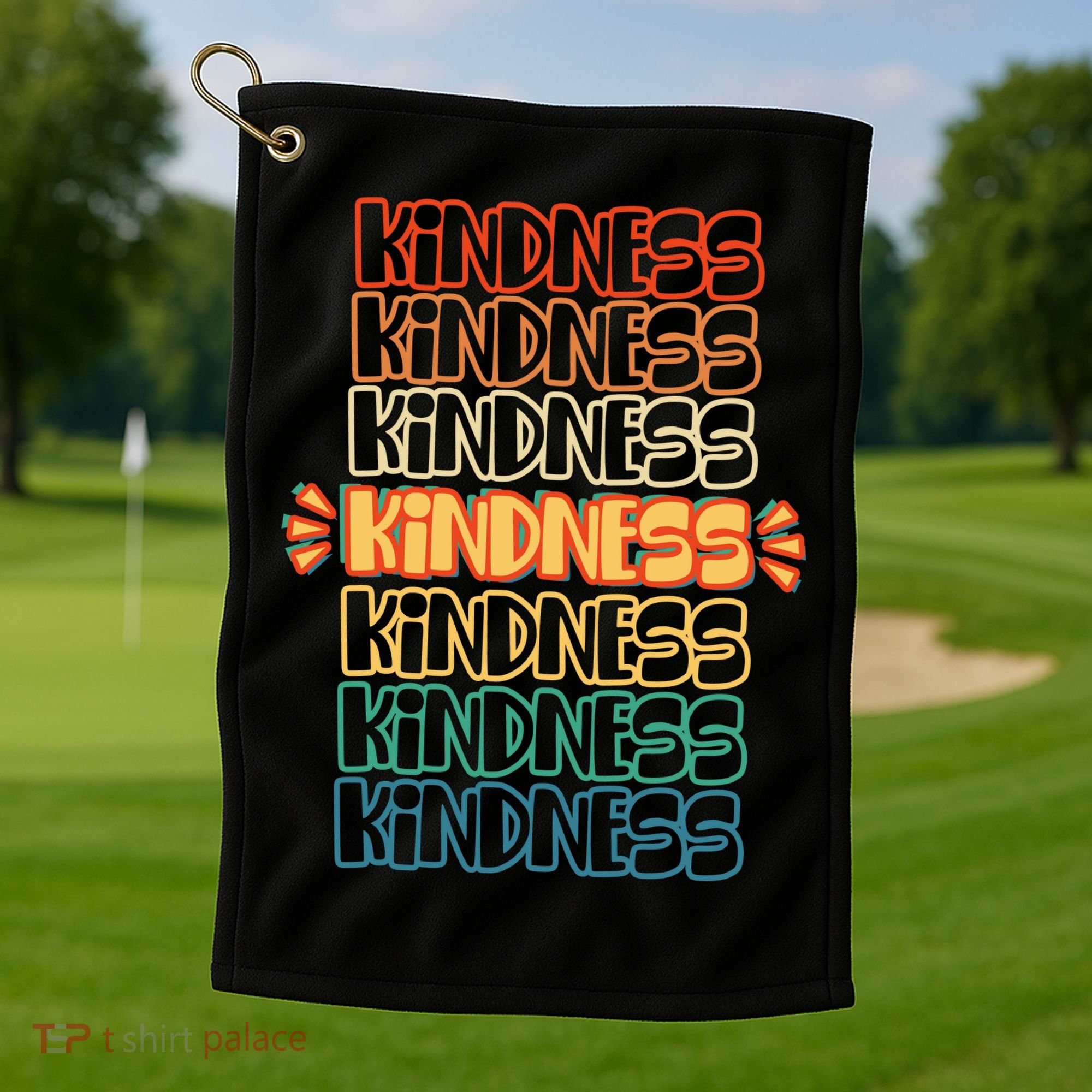 Kindness Pattern Golf Towel