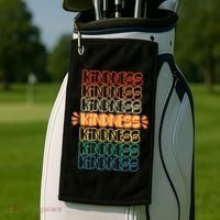 Kindness Pattern Golf Towel thumb 2