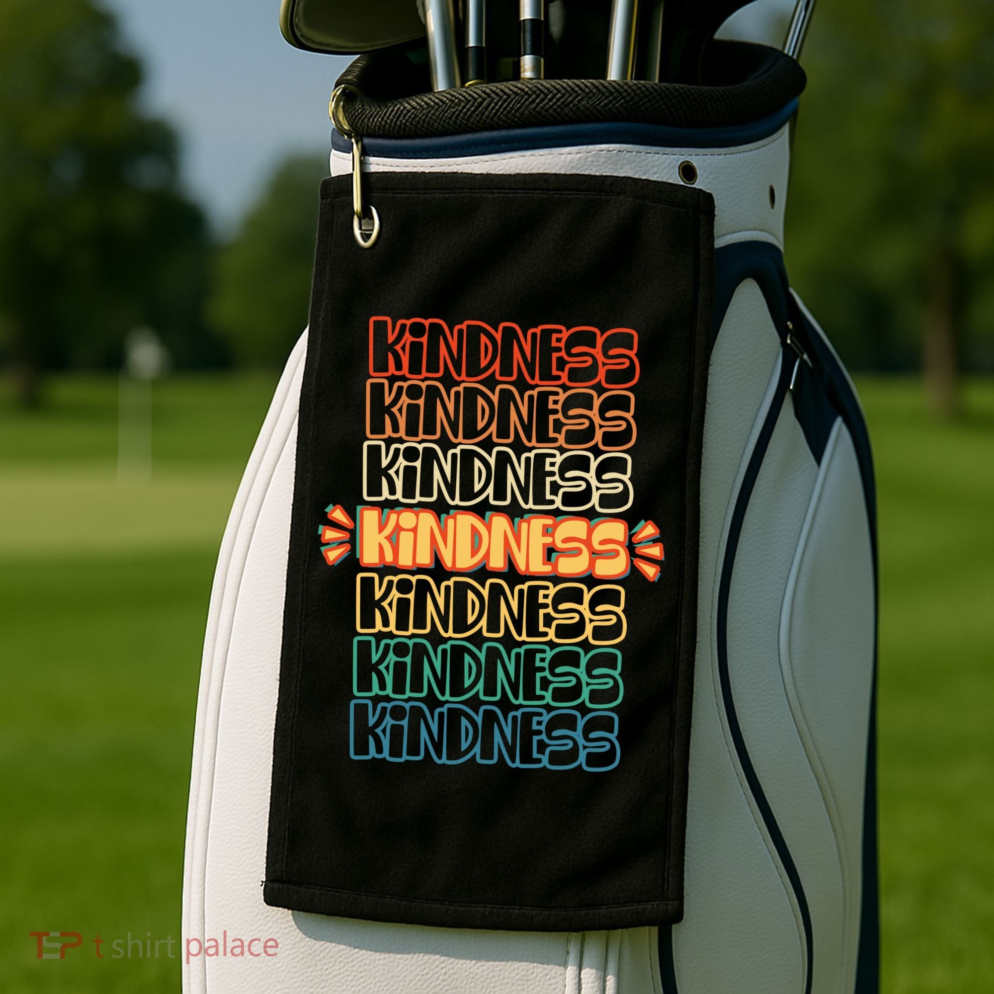 Kindness Pattern Golf Towel