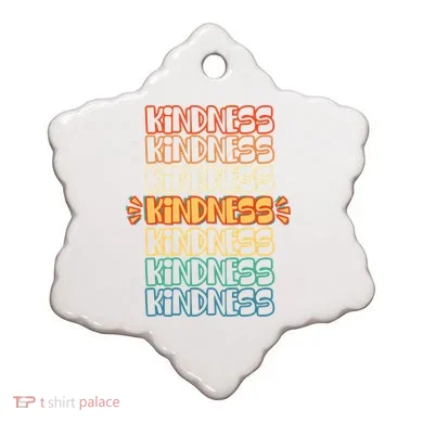 Kindness Pattern Ceramic Ornament