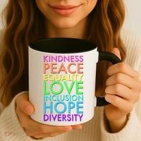 Kindness Peace Equality Love Hope Diversity Coffee Mug thumb 3