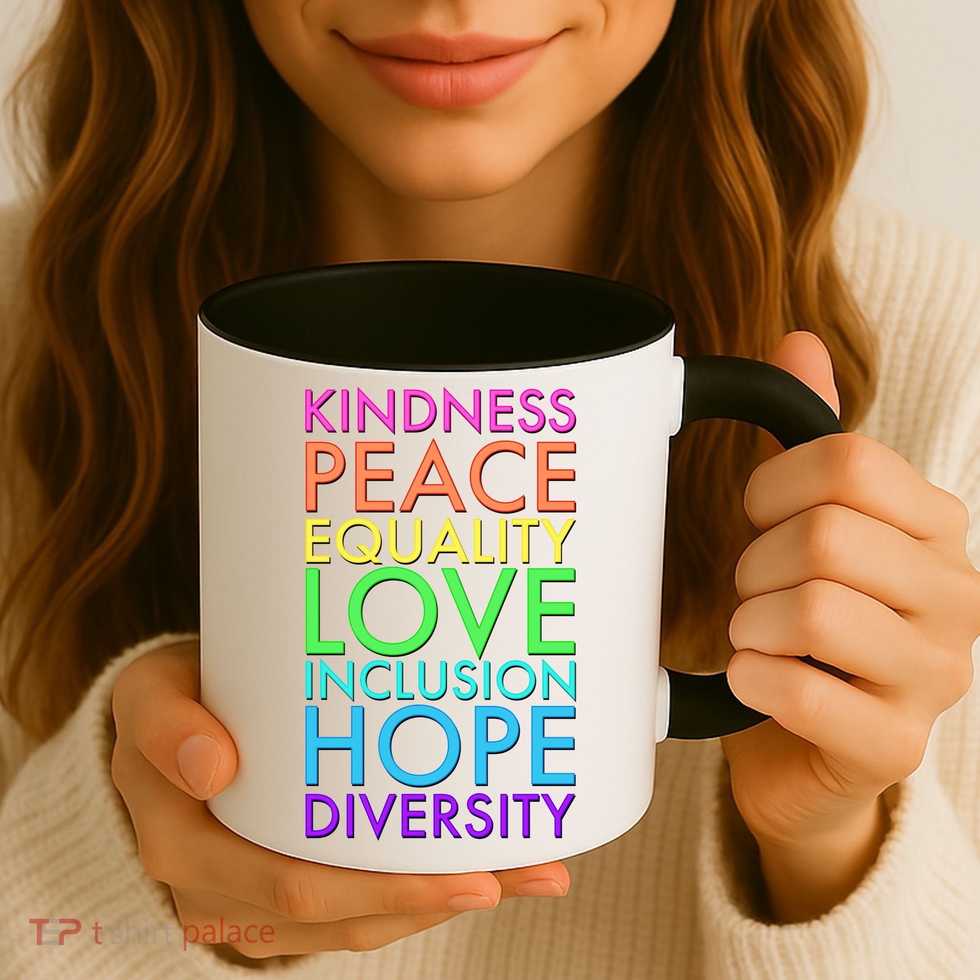 Kindness Peace Equality Love Hope Diversity Coffee Mug