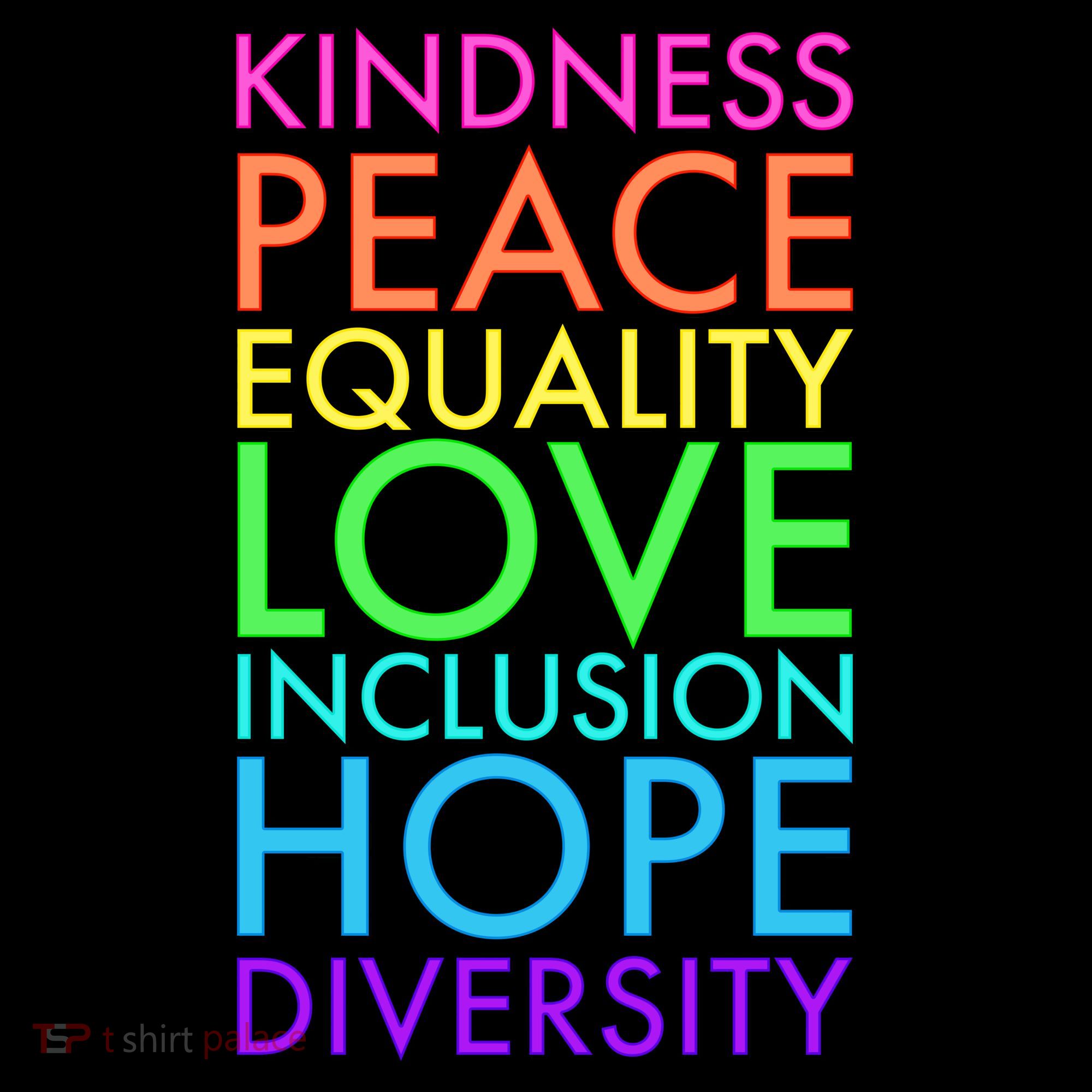 Kindness Peace Equality Love Hope Diversity Coffee Mug