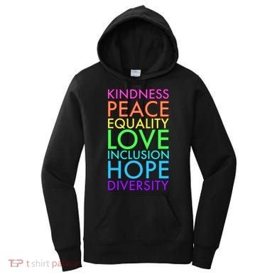 Kindness Peace Equality Love Hope Diversity Women's Hoodie