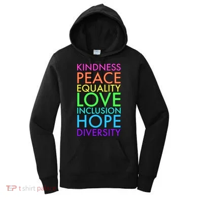 Kindness Peace Equality Love Hope Diversity Women's Hoodie