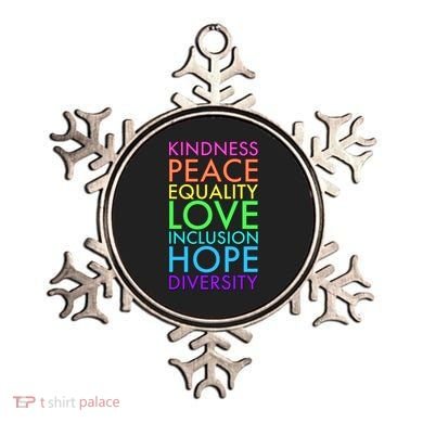 Kindness Peace Equality Love Hope Diversity Ornament