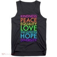Kindness Peace Equality Love Hope Diversity Tank Top thumb 0