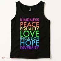 Kindness Peace Equality Love Hope Diversity Tank Top thumb 2