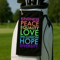 Kindness Peace Equality Love Hope Diversity Golf Towel thumb 2