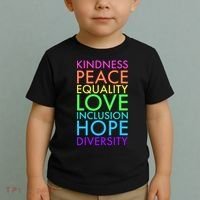 Kindness Peace Equality Love Hope Diversity Toddler T-Shirt thumb 2