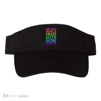 Kindness Peace Equality Love Hope Diversity Visor