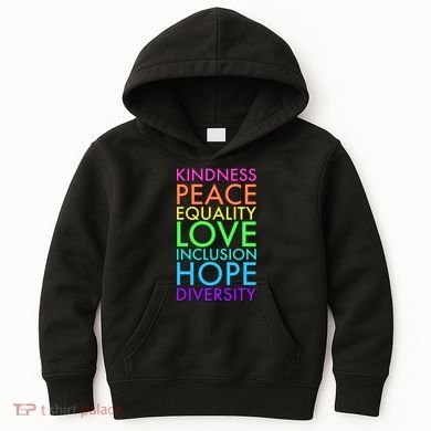 Kindness Peace Equality Love Hope Diversity Kids Hoodie