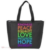 Kindness Peace Equality Love Hope Diversity Tote Bag thumb 0