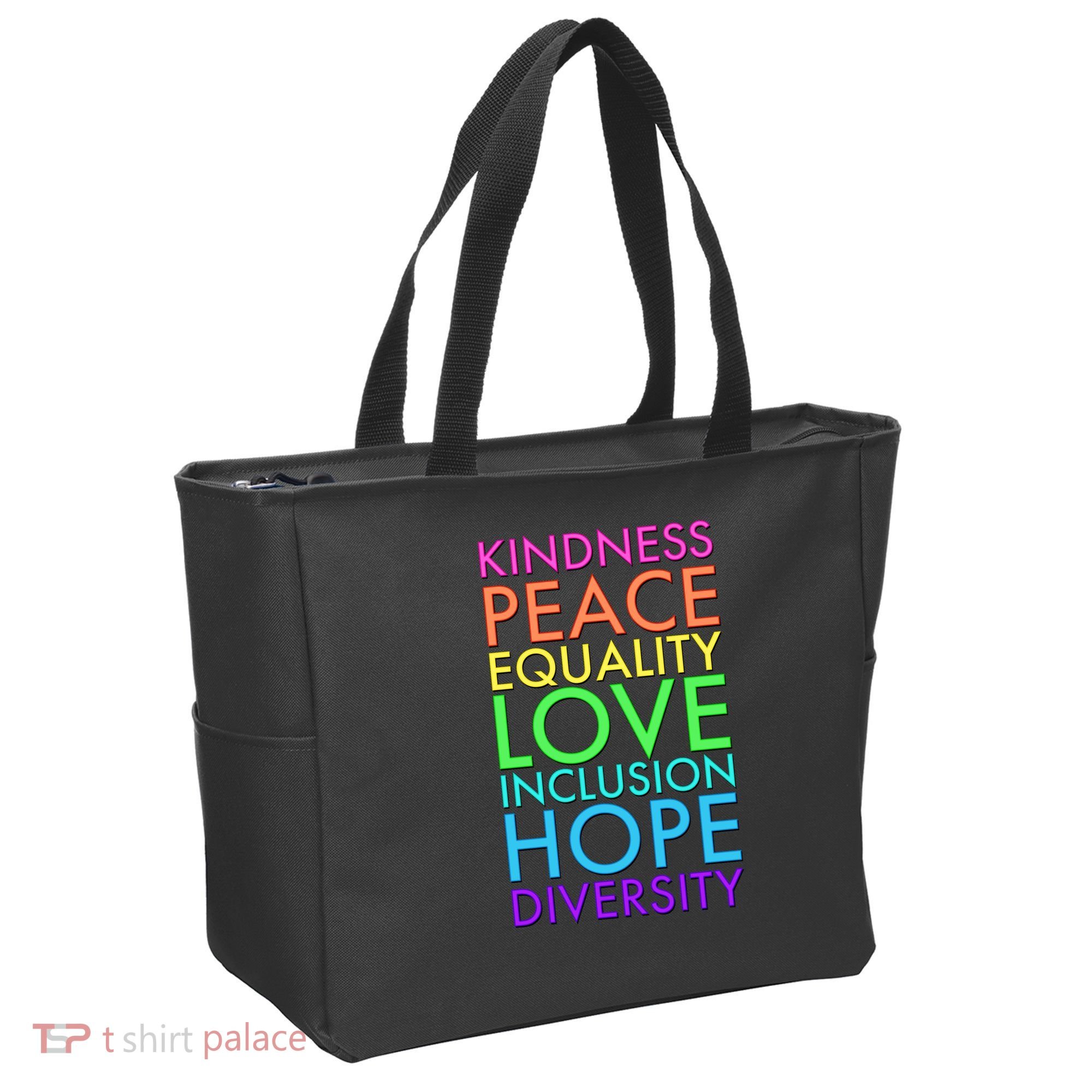 Kindness Peace Equality Love Hope Diversity Tote Bag