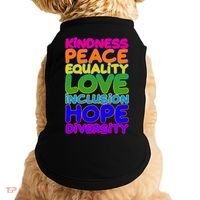 Kindness Peace Equality Love Inclusion Hope Diversity Rainbow Doggie Tank thumb 0