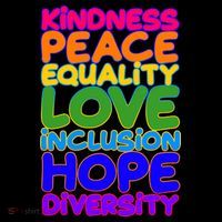 Kindness Peace Equality Love Inclusion Hope Diversity Rainbow Apron thumb 3