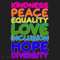 Kindness Peace Equality Love Inclusion Hope Diversity Rainbow Tumbler thumb 3
