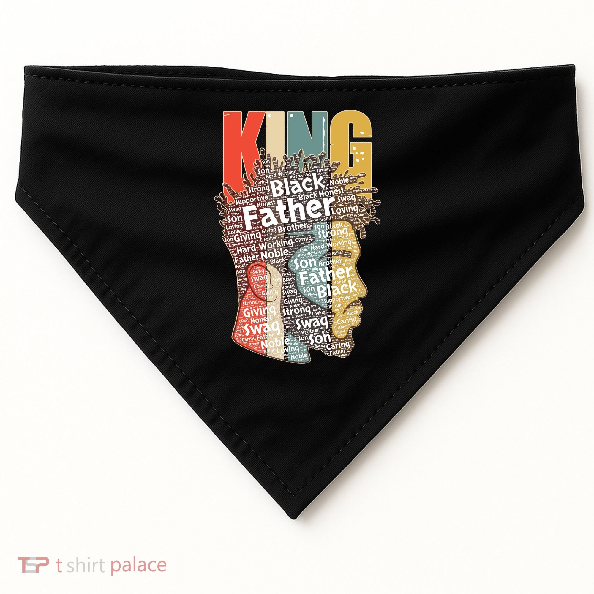 King African American Black Father USA-Made Doggie Bandana