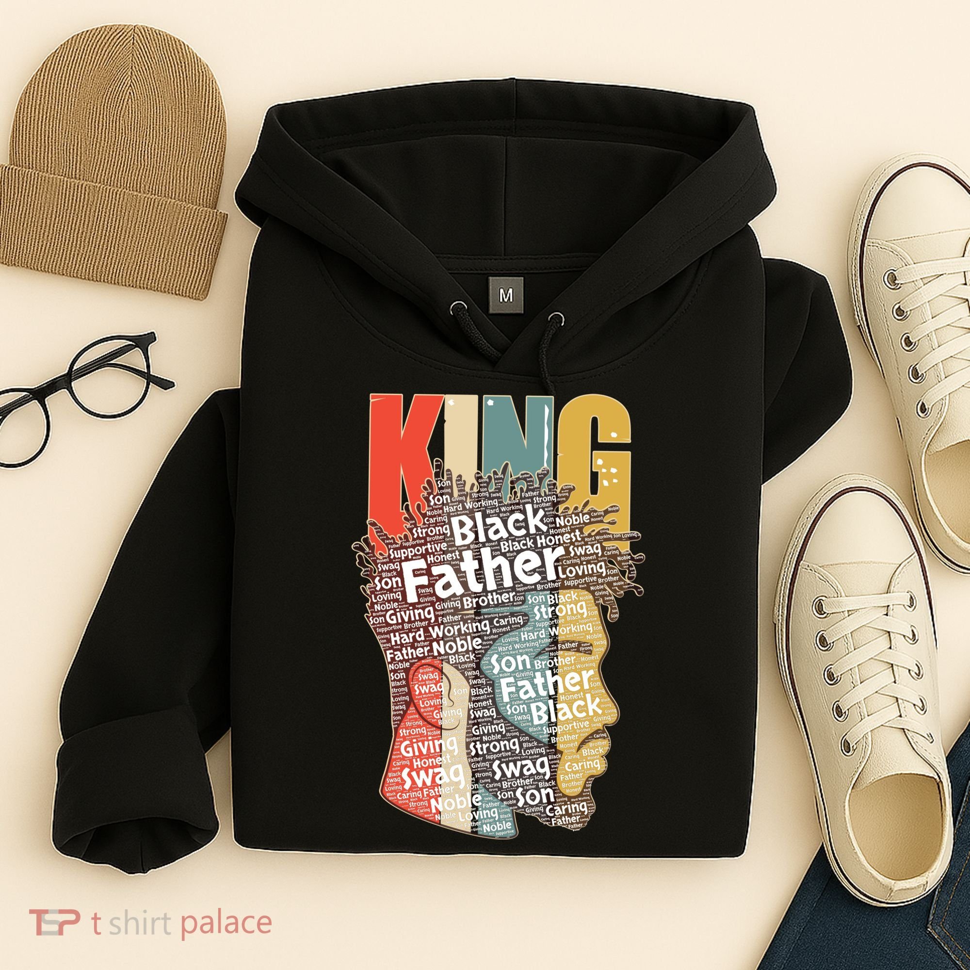 King African American Black Father Hoodie