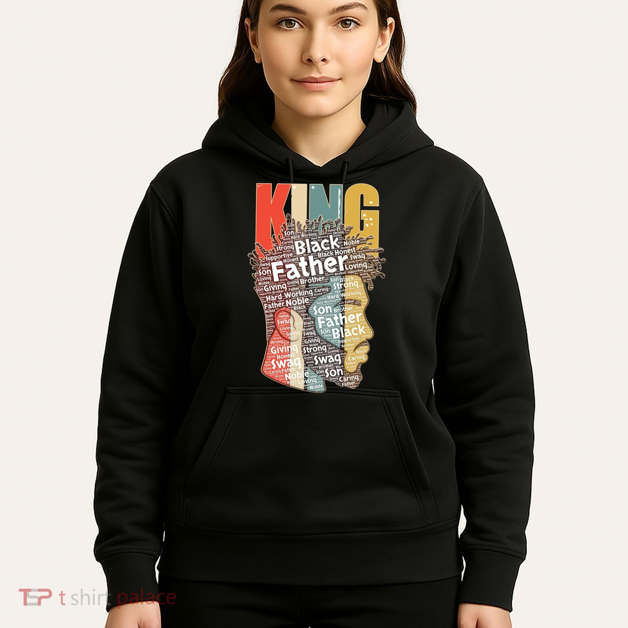 King African American Black Father Hoodie