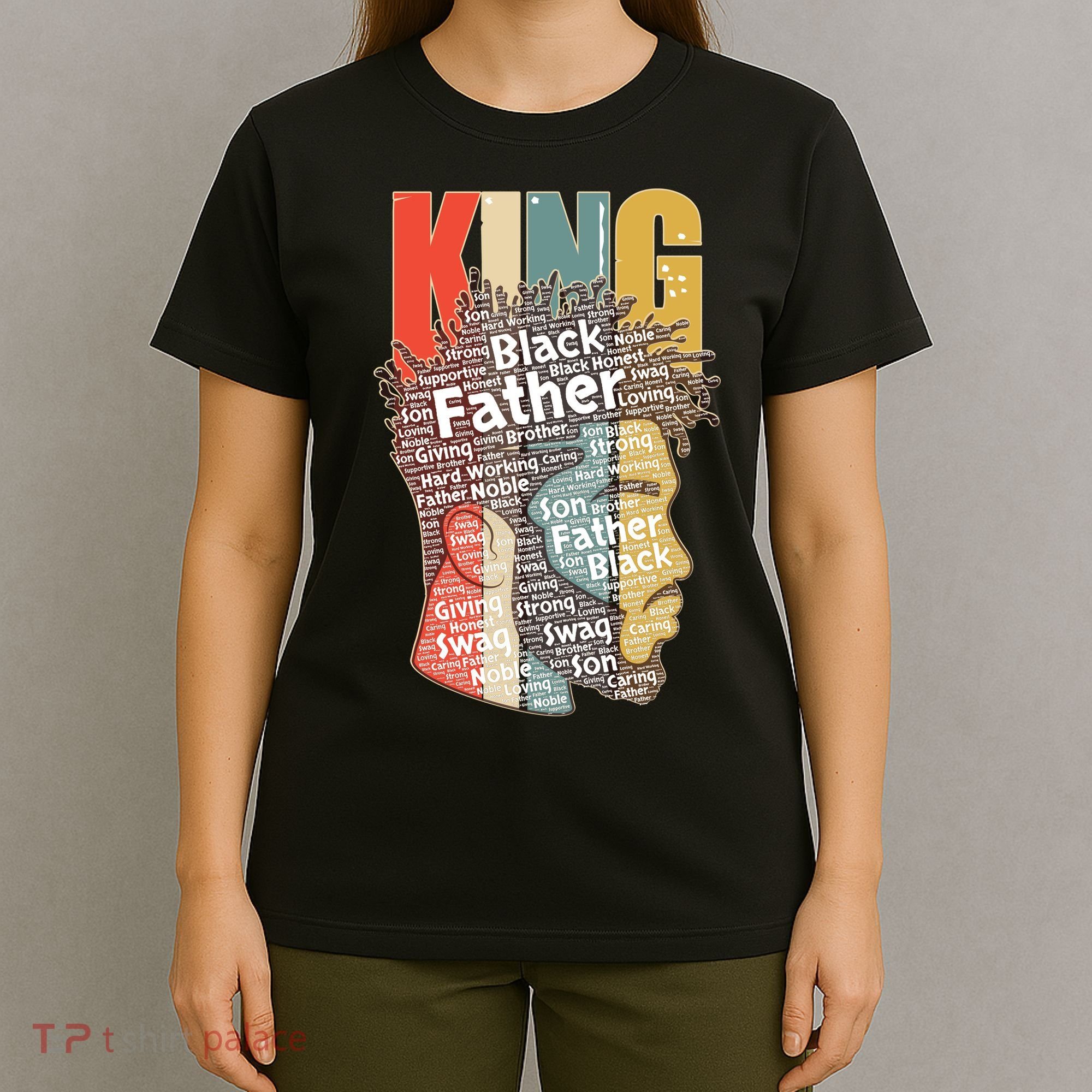 King African American Black Father T-Shirt