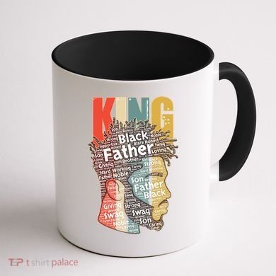 King African American Black Father Coffee Mug back
