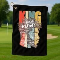 King African American Black Father Golf Towel thumb 1