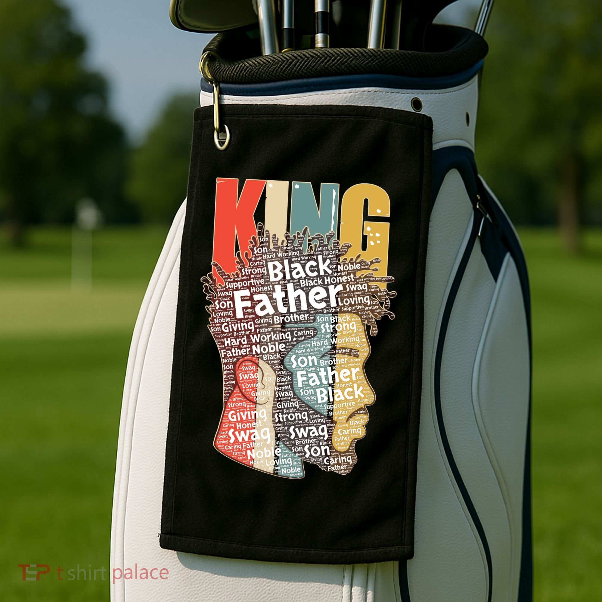 King African American Black Father Golf Towel