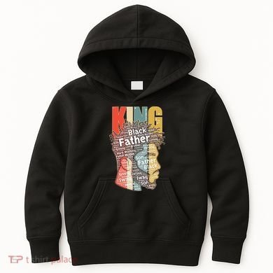 King African American Black Father Kids Hoodie