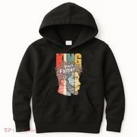 King African American Black Father Kids Hoodie thumb 0
