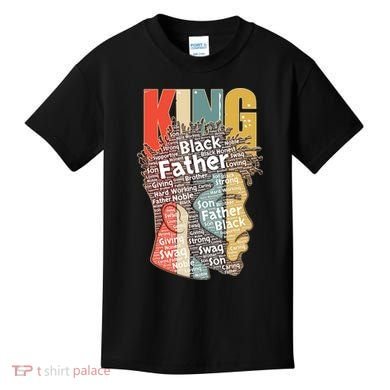 King African American Black Father Kids T-Shirt