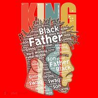 King African American Black Father Santa Hat thumb 1