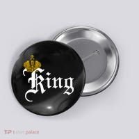 King Crown Old English Logo Button thumb 0