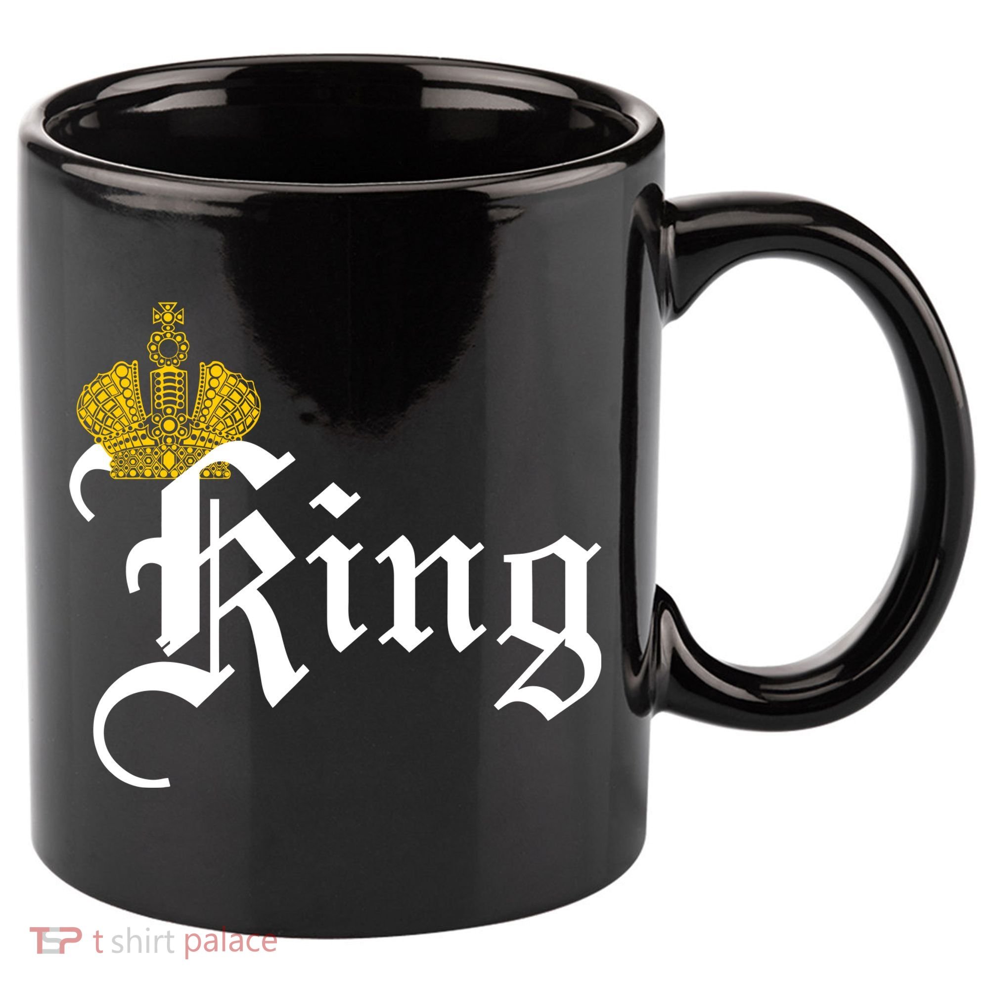 King Crown Old English Logo 11oz C Handle Ceramic Mug