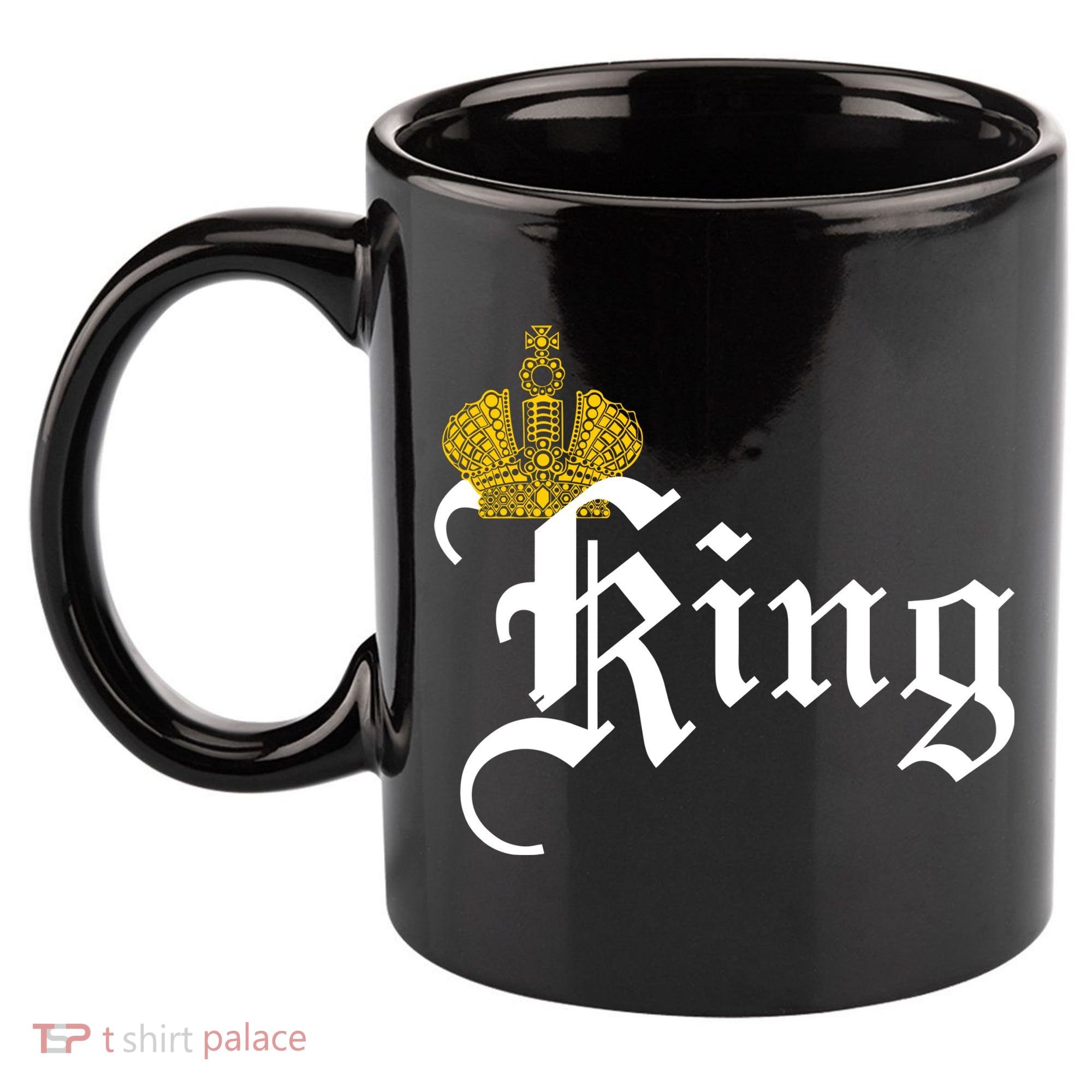 King Crown Old English Logo 11oz C Handle Ceramic Mug