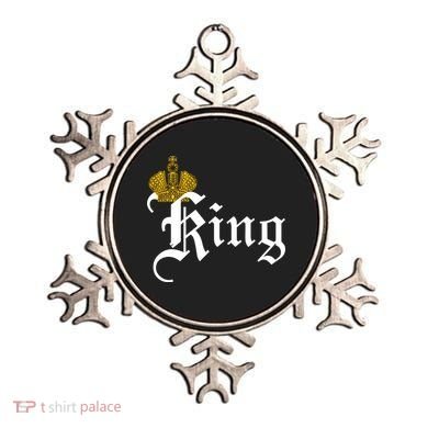 King Crown Old English Logo Ornament