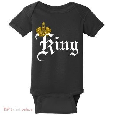 King Crown Old English Logo Baby Bodysuit