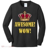 King George Awesome Wow Found Father Hamilton Kids Long Sleeve Shirt thumb 0