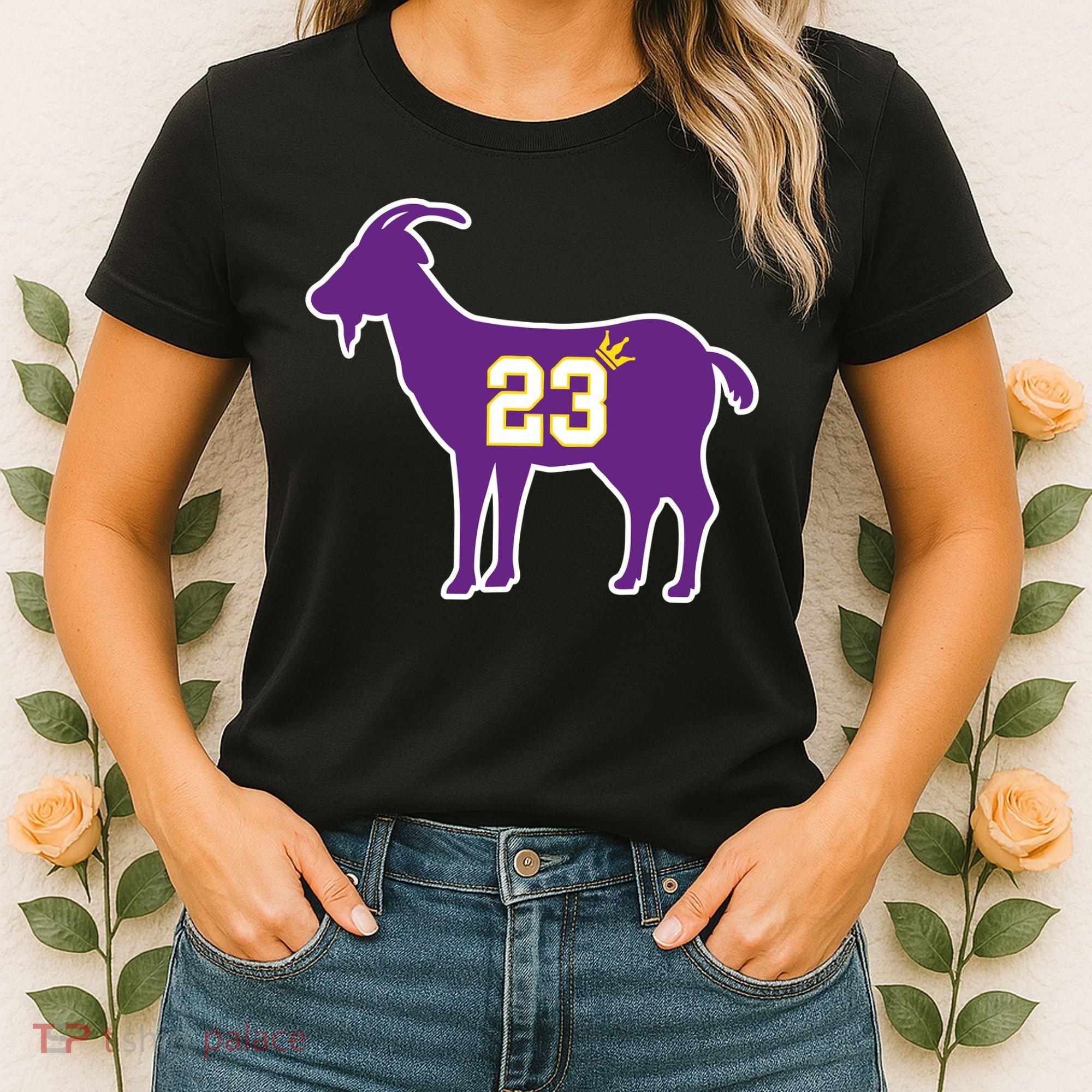 King LA Bron The Goat 23 Basketball Women's T-Shirt