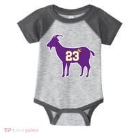 King LA Bron The Goat 23 Basketball Infant Baby Jersey Bodysuit thumb 0