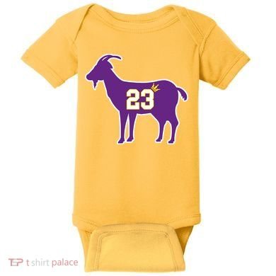 King LA Bron The Goat 23 Basketball Baby Bodysuit