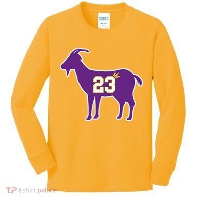 King LA Bron The Goat 23 Basketball Kids Long Sleeve Shirt