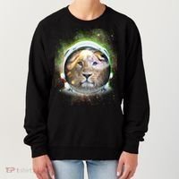 King Of The Universe Lion Space Astronaut Helmet Women's Sweatshirt thumb 0
