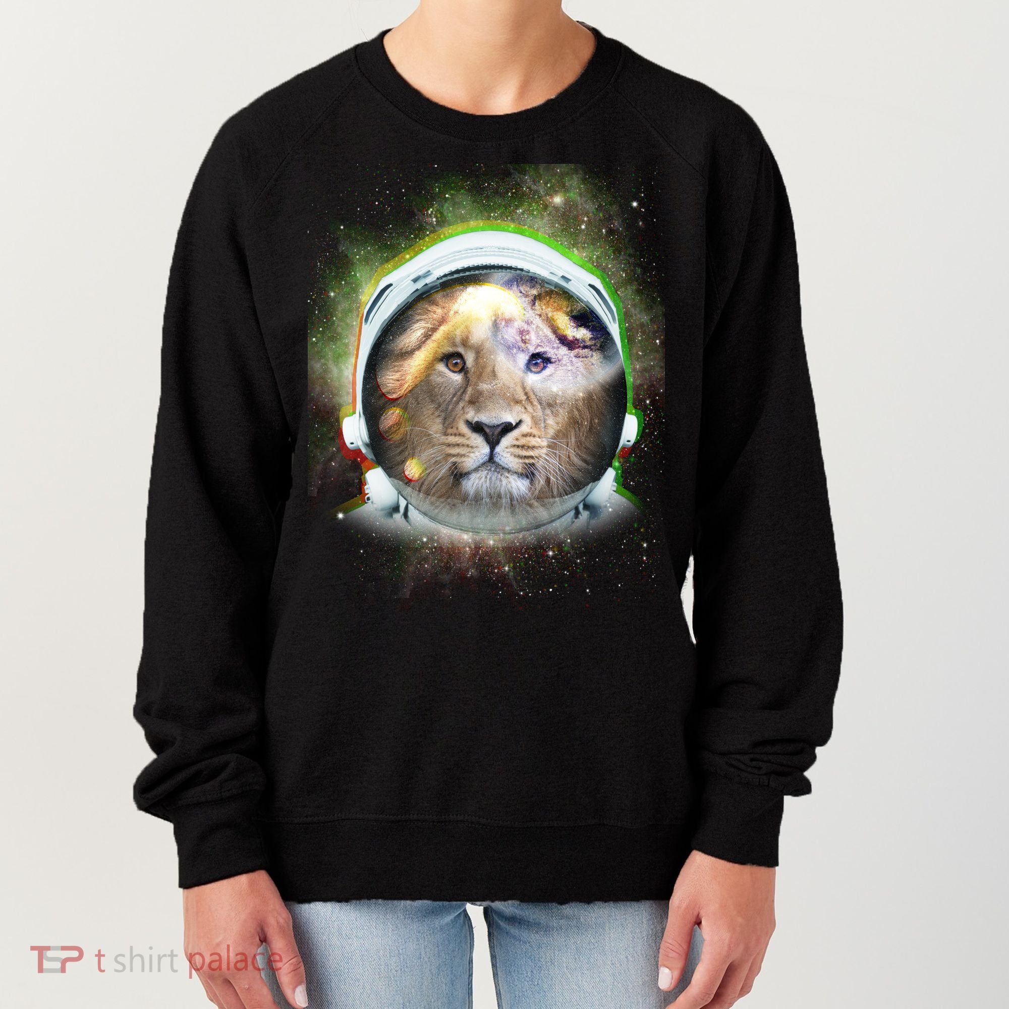 King Of The Universe Lion Space Astronaut Helmet Women's Sweatshirt