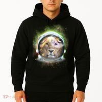 King Of The Universe Lion Space Astronaut Helmet Hoodie thumb 2
