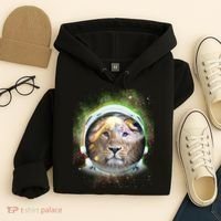 King Of The Universe Lion Space Astronaut Helmet Hoodie thumb 4