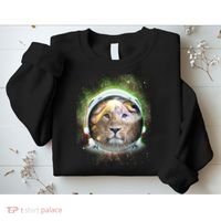 King Of The Universe Lion Space Astronaut Helmet Sweatshirt thumb 2