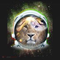 King Of The Universe Lion Space Astronaut Helmet Coaster thumb 2