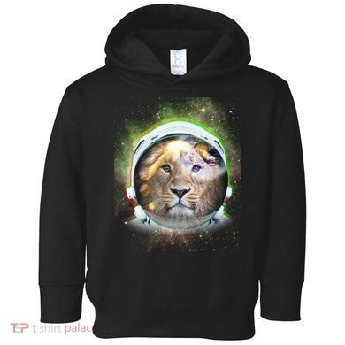 King Of The Universe Lion Space Astronaut Helmet Toddler Hoodie