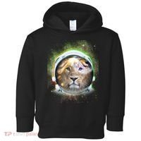 King Of The Universe Lion Space Astronaut Helmet Toddler Hoodie thumb 0